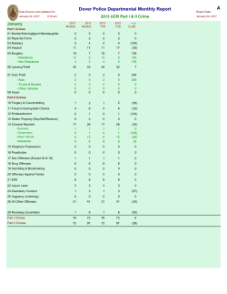 2013 UCR Incident Summaries
