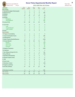 2012 UCR Incident Summaries