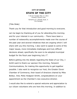 2011 State of the City Speech