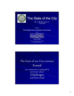 2009 State of the City Presentation