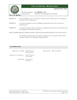 2009 Resolution Adopting City Manager Evaluation