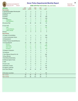 2008 UCR Incident Summaries