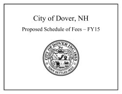 Proposed&nbsp; FY 2015 Fee Schedule