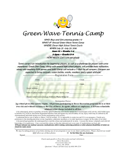 DoverGreenWaveTennisCamp