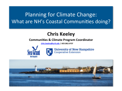 Preparing for Climate Change: What are New Hampshire's Coastal Communities Doing?