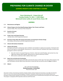 Climate Change Workshop, Participant Packet