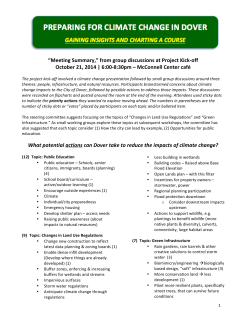 Climate Change Workshop, Actions