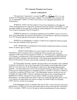 NHHFA CPG Grant Agreement (2012)