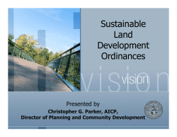 Sustainable Land Use Ordinances (2013)