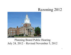 Rezoning Presentation (2012)