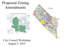 Pproposed Zoning Amendments City Council (2015)