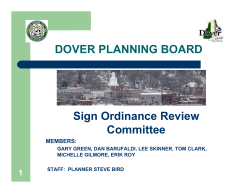 Planning Board Sign Subcommittee Presentation (2015)