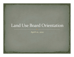 Land Use Board Orientation (2012)