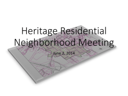 Heritage Residential District Presentation (June 2, 2014)
