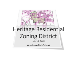 Heritage Residential District Presentation (July 16, 2014)