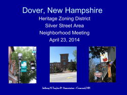 Heritage Residential District Presentation (April 23, 2014)