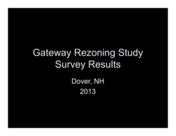 Gateway Rezoning Study Survey Results (2013)