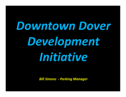 Downtown Parking Facility and Infill Development Presentation (2012)