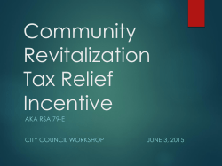 Community Revitalization Incentive Program (2015)