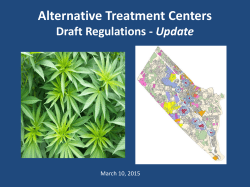 Alternative Treatment Center Presentation (2015)