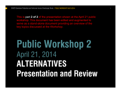 Access Plan April Workshop Presentation 2/2 (2014)