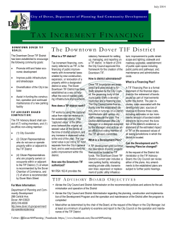 Tax Increment Financing Explained (2014)