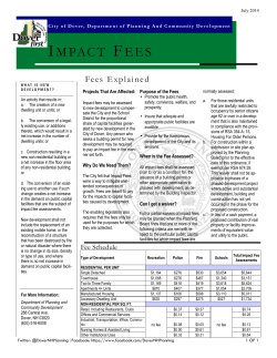 Impact Fees Information Sheet (2014)