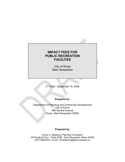 Impact Fee Methodology - Recreation (2008)