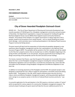 Floodplain Management Press Release (December 2013)