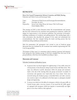 Downtown Access Plan Public Hearing Notes (2014)