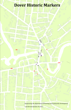 Downtown Dover Historic Marker Locations (2015)