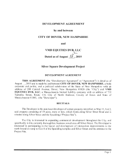 Silver Street Development Agreement VMD LLC (2015)