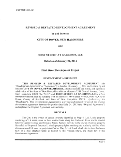 First Street Development Agreement Revised (2014)