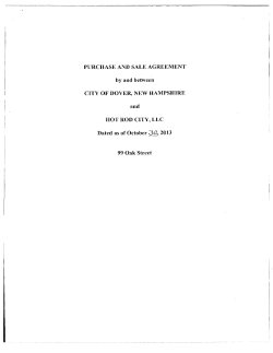 99 Oak Street Purchase and Sales Agreement (2013)