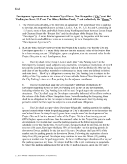104 Washington Street Term Sheet (2014)