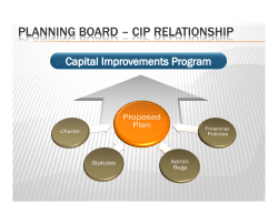 Planning Board CIP Relationship (2012)