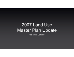 Master Plan Land Use Chapter Presentation (2007)