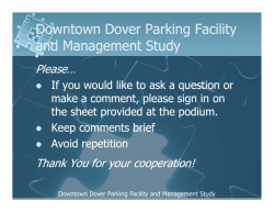 Downtown Parking Facility and Management Study (2007)