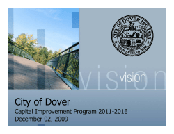 Capital Improvement Plan/Master Plan Connection (2009)