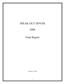 Speak Out Dover Report (2006)