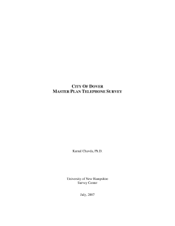 Master Plan UNH Telephone Survey Report (2007)