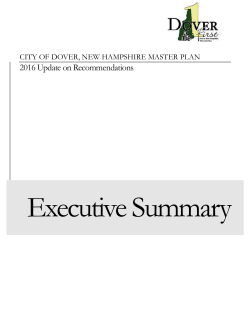 Master Plan Recommendations Summary (2016)