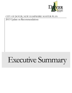 Master Plan Recommendations Summary (2013)