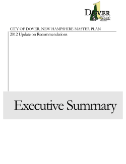 Master Plan Recommendations Summary (2012)