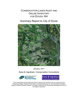 Conservation Land Inventory Summary (2011)