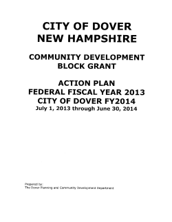 CDBG Action Plan FFY13