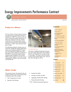 Energy Contract M V Report Year 2, 3rd Quarter Report (2013)