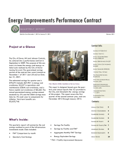 Energy Contract M V Report Year 2, 1st Quarter Report (2013)