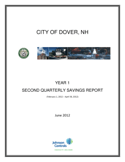 Energy Contract M V Report Year 1, 2nd Quarter Report (2012)
