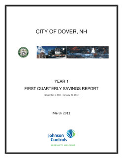 Energy Contract M V Report Year 1, 1st Quarter Report (2012)